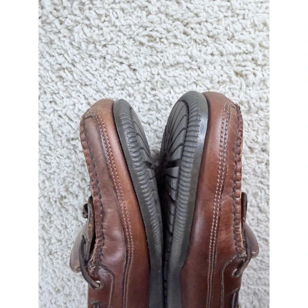 G.H. Bass Boat Shoes Mens 10.5 Brown Leather Tassel Kiltie Loafers Moccasin